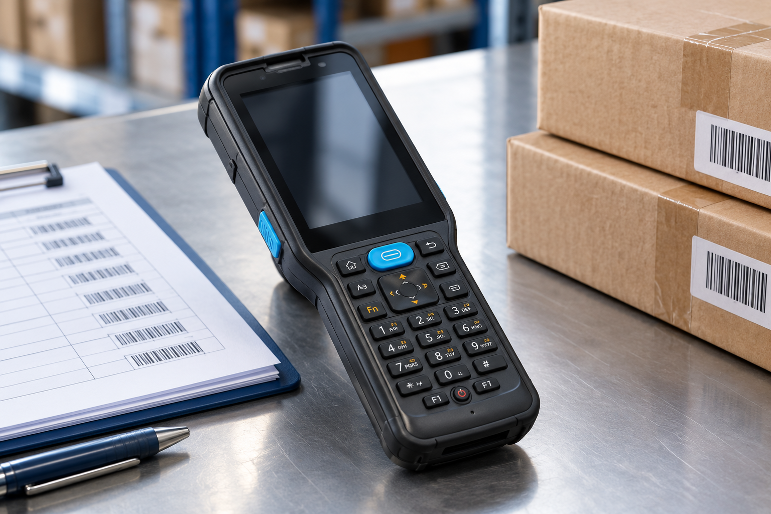 Illustrative handheld stock-count scanner